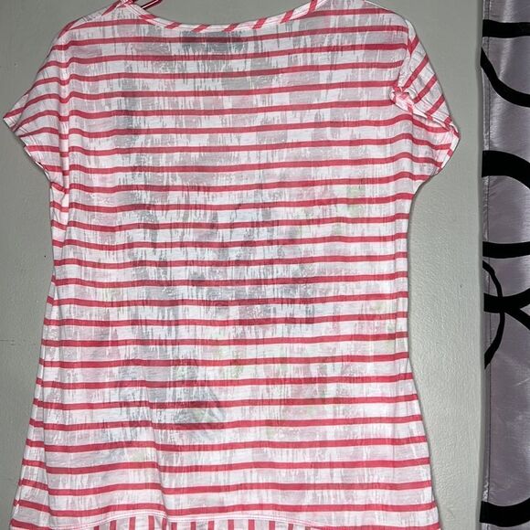 Onque Casuals Striped Paris Themed Short Sleeve Shirt - Picture 10 of 10
